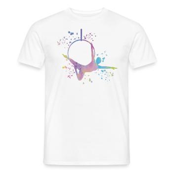Aerialist Aerial Ring Lyra Air Ring - Men's T-Shirt - white - Front - AI Model Male 178 dark (178cm)