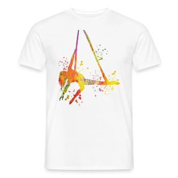Vertikaltuch Luftakrobatik Aerial Silk - Männer T-Shirt - Weiß - Vorne - AI Model Male 178 dark (178cm)