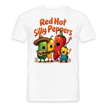 Rote Hot Silly Paprika - Männer T-Shirt - Weiß - Vorne - AI Model Male 178 dark (178cm)