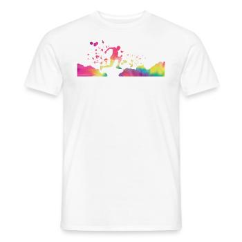 Trail Runner Cross Trail Mountain Runner - T-shirt homme - blanc - Devant - AI Model Male 178 dark (178cm)