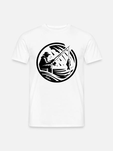 Angeln Angler - Männer T-Shirt - Weiß