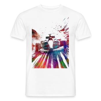 Voitures de course #racing #sport - T-shirt homme - blanc - Devant - AI Model Male 178 dark (178cm)