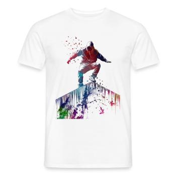 Parkour city sport art - Men's T-Shirt - white - Front - AI Model Male 178 dark (178cm)