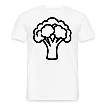 brocoli - T-shirt homme - blanc - Devant - AI Model Male 178 dark (178cm)