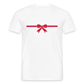 Geschenk Schleife - Männer T-Shirt - Weiß - Vorne - AI Model Male 178 dark (178cm)