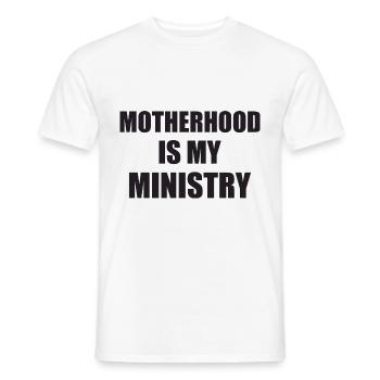 La maternité est mon ministère - T-shirt homme - blanc - Devant - AI Model Male 178 dark (178cm)
