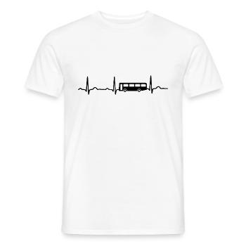 EKG HERZSCHLAG BUS schwarz - Männer T-Shirt - Weiß - Vorne - AI Model Male 178 dark (178cm)