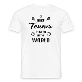 Meilleur joueur de tennis du World Tennis Team Gift - T-shirt homme - blanc - Devant - AI Model Male 178 dark (178cm)