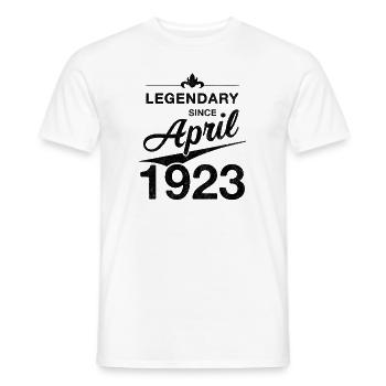 100. Geburtstag Legendär April 1923 Jahrgang 23 - Männer T-Shirt - Weiß - Vorne - AI Model Male 178 dark (178cm)