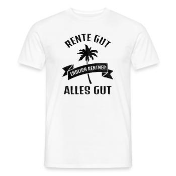 Endlich Rente 2023 Geschenk Rentenbeginn Ruhestand - Männer T-Shirt - Weiß - Vorne - AI Model Male 178 dark (178cm)