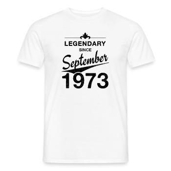 50e anniversaire Légendaire Septembre 1973 Volume 73 - T-shirt homme - blanc - Devant - AI Model Male 178 dark (178cm)