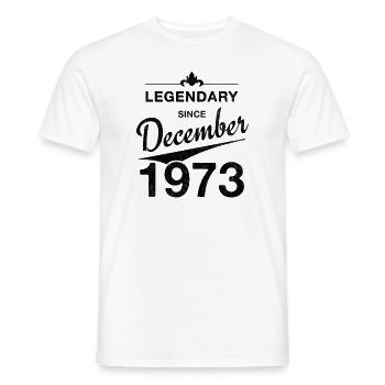 50e anniversaire Légendaire Décembre 1973 Volume 73 - T-shirt homme - blanc - Devant - AI Model Male 178 dark (178cm)
