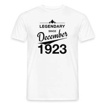 100 Birthday Legendary December 1923 Volume 23 - Men's T-Shirt - white - Front - AI Model Male 178 dark (178cm)