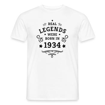 90. Geburtstag Legenden sind Jahrgang 1934 geboren - Männer T-Shirt - Weiß - Vorne - AI Model Male 178 dark (178cm)