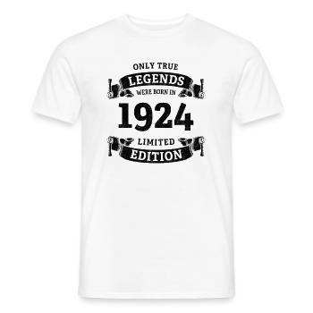 De vraies légendes sont nées en 1924 100e anniversaire - T-shirt homme - blanc - Devant - AI Model Male 178 dark (178cm)