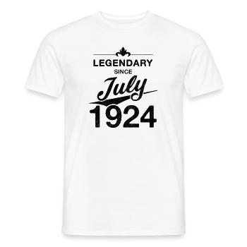 100e anniversaire Légendaire depuis juillet 1924 - T-shirt homme - blanc - Devant - AI Model Male 178 dark (178cm)