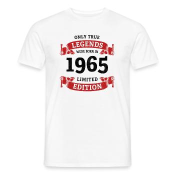 De vraies légendes sont nées en 1965 pour son 60e anniversaire - T-shirt homme - blanc - Devant - AI Model Male 178 dark (178cm)