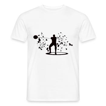 Hammerwerfer Colorsplash Hammerwerfen - Männer T-Shirt - Weiß - Vorne - AI Model Male 178 dark (178cm)