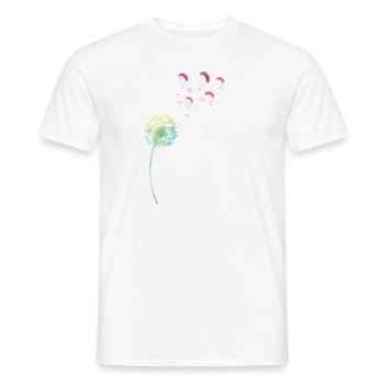 Regenbogen Pusteblume Löwenzahn Gleitschirm - Männer T-Shirt - Weiß - Vorne - AI Model Male 178 dark (178cm)