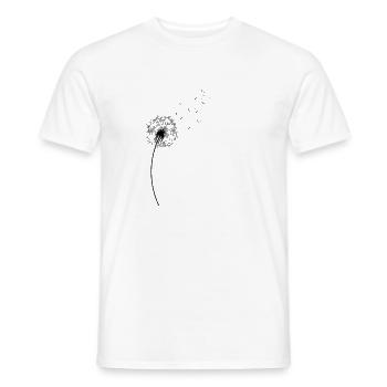 Pusteblume Löwenzahn Valentinstag Herzchen Herz - Männer T-Shirt - Weiß - Vorne - AI Model Male 178 dark (178cm)