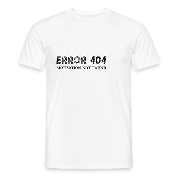 Erreur 404 Motivation introuvable idée cadeau drôle - T-shirt homme - blanc - Devant - AI Model Male 178 dark (178cm)