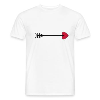 Pfeil Herzpfeil Geschenkidee Valentinstag liebe - Männer T-Shirt - Weiß - Vorne - AI Model Male 178 dark (178cm)