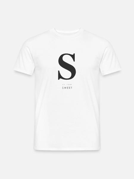 S is for sweet - Men's T-Shirt - white