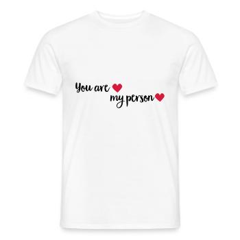 myperson - Männer T-Shirt - Weiß - Vorne - AI Model Male 178 dark (178cm)