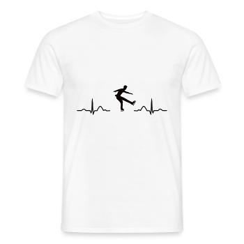 Figure Skating Ice Skating Figure Skating - Men's T-Shirt - white - Front - AI Model Male 178 dark (178cm)