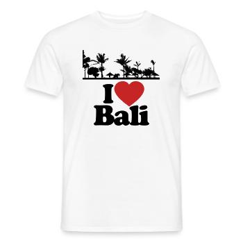 I love Bali gift! Ich liebe Bali Geschenkidee - Männer T-Shirt - Weiß - Vorne - AI Model Male 178 dark (178cm)