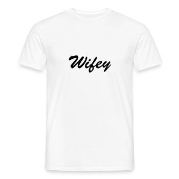 WIFEY - T-shirt homme - blanc - Devant - AI Model Male 178 dark (178cm)