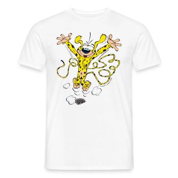 Marsupilami Joyeux - T-shirt homme - blanc - Devant - AI Model Male 178 dark (178cm)
