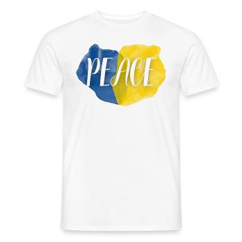 Symbol of peace in Ukraine - Men's T-Shirt - white - Front - AI Model Male 178 dark (178cm)