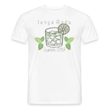 Erfrischender Gin – stilvolles Glas mit Minze und - Männer T-Shirt - Weiß - Vorne - AI Model Male 178 dark (178cm)