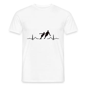 Figure Skating Ice Skating Figure Skating - Men's T-Shirt - white - Front - AI Model Male 178 dark (178cm)