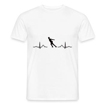 Figure Skating Ice Skating Figure Skating - Men's T-Shirt - white - Front - AI Model Male 178 dark (178cm)