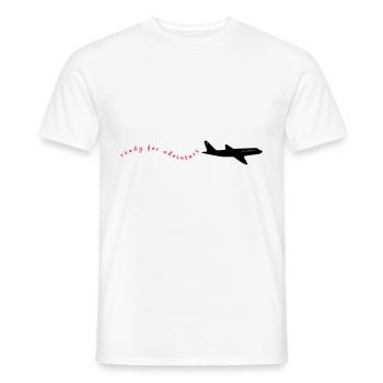 readyforadventure - T-shirt homme - blanc - Devant - AI Model Male 178 dark (178cm)