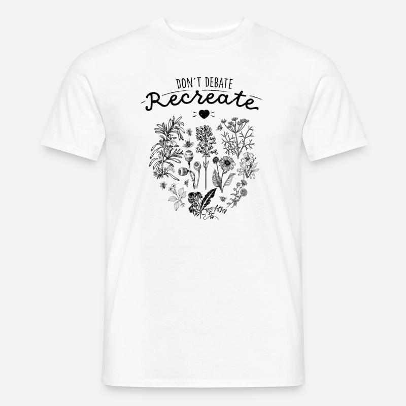 Do not Debate. Recreate Save the bees environmental protection - Men’s T-shirt - white
