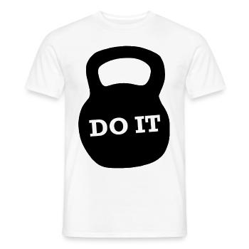 Gym Sport Kraftsport - Men's T-Shirt - white - Front - AI Model Male 178 dark (178cm)