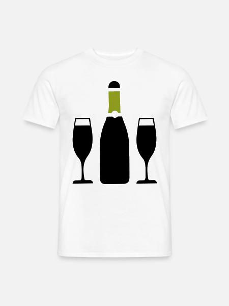 Red Wine Symbol - Men's T-Shirt - white