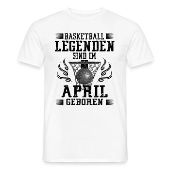 April Geburtstag Geschenk Basketball Basketballer - Männer T-Shirt - Weiß - Vorne - AI Model Male 178 dark (178cm)