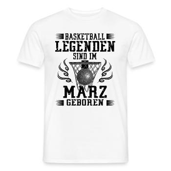 März Geburtstag Geschenk Basketball Basketballer - Männer T-Shirt - Weiß - Vorne - AI Model Male 178 dark (178cm)