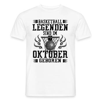 Oktober Geburtstag Geschenk Basketball Basketballe - Männer T-Shirt - Weiß - Vorne - AI Model Male 178 dark (178cm)