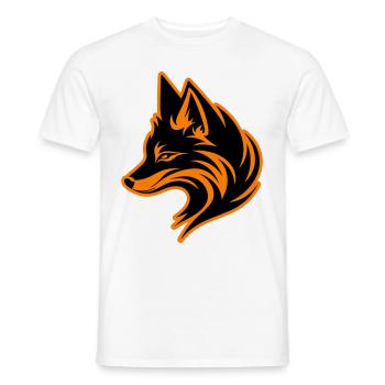 Fox Animal - Men's T-Shirt - white - Front - AI Model Male 178 dark (178cm)
