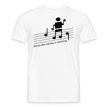 Dance like nobody is watching - Men's T-Shirt - white - Front - AI Model Male 178 dark (178cm)