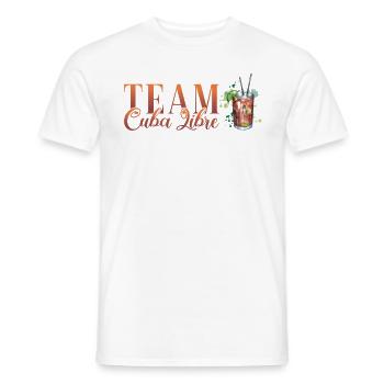 Barman de cocktails Team Cuba Libre - T-shirt homme - blanc - Devant - AI Model Male 178 dark (178cm)