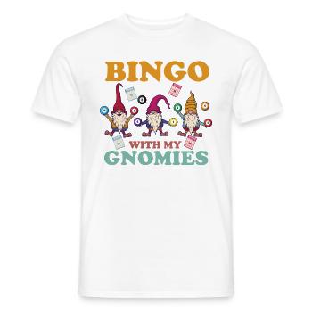 Bingo Mit Meinen Gnomies Lustiges Bingo - Männer T-Shirt - Weiß - Vorne - AI Model Male 178 dark (178cm)