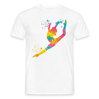 Gymnastin Mit Floor Rhythmische Gymnastik - Männer T-Shirt - Weiß - Vorne - AI Model Male 178 dark (178cm)