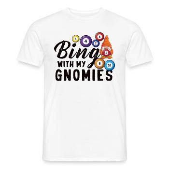 Bingo Mit Meinen Gnomies Lustiges Bingo - Männer T-Shirt - Weiß - Vorne - AI Model Male 178 dark (178cm)