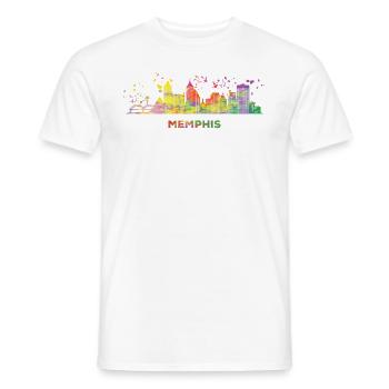 Memphean Skyline Memphis - Männer T-Shirt - Weiß - Vorne - AI Model Male 178 dark (178cm)